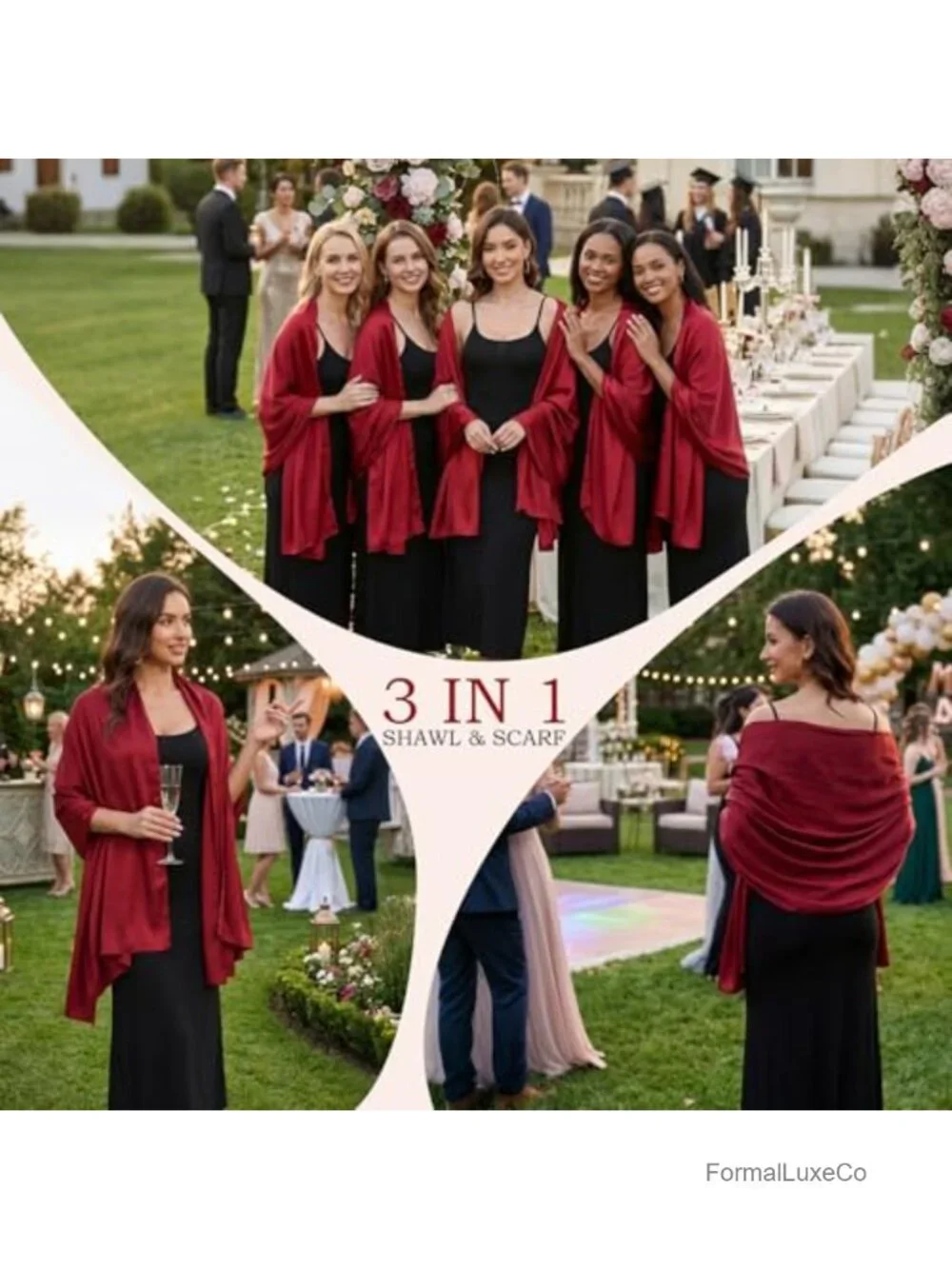 Satin Shawl Wrap for Evening Dresses Wedding Formal Cover Up
